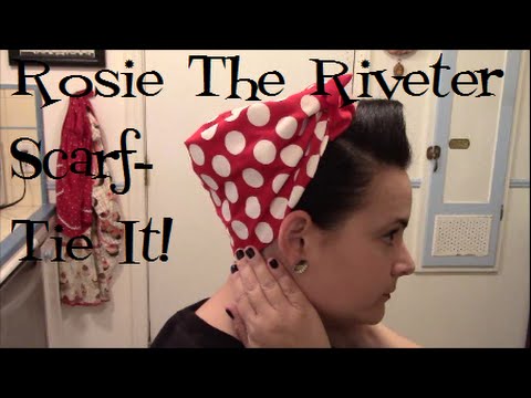 how to tie a rosie the riveter bandana